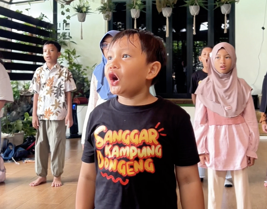 Galeri kegiatan anak di Sanggar Kampung Dongeng